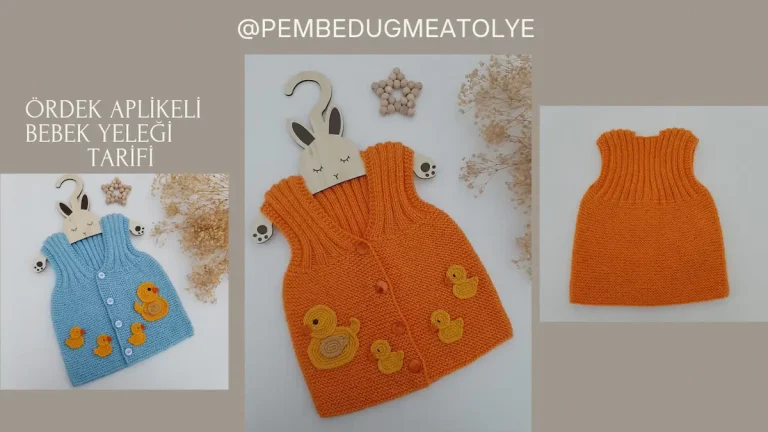 Ördek Aplikeli Bebek Yeleği