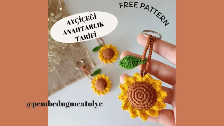 Amigurumi Ayçiçek Anahtarlık Yapımı
